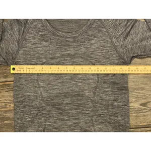 Lululemon Swiftly‎ Tech Long Sleeve Shirt Heathered Grey Size 6 Activewear Top thumbnail 4