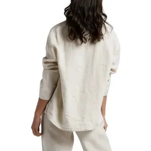 PARACHUTE Women's Linen Shirt in Bone Size Large thumbnail 8