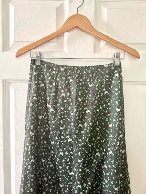 Allegra K Floral Midi Skirt thumbnail 9