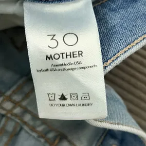 MOTHER The Insider Crop Step Fray Jeans Women 30 Light Kitty Rager Side Stripe thumbnail 9