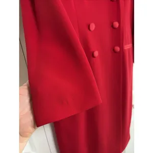 Elizeh Lily & Taylor Red Double Breasted Coat Dress Womens Size 12 Vintage thumbnail 3