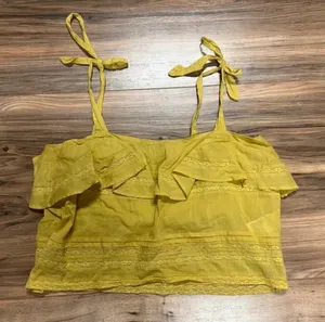 Urban Outfitters medium yellow‎ crop top thumbnail 1