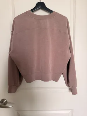 Lululemon Sofstreme Perfectly Oversized Cropped Crew - Taupetastic - Size 4 thumbnail 5