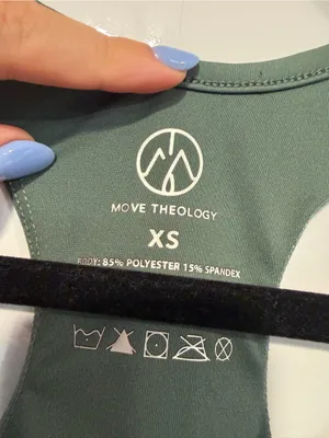 Move Theology Colorblock Racerback Sports‎ Bra — Olive Green & Lime thumbnail 2