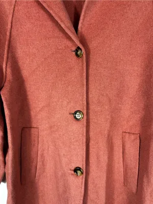 Zara Pink Wool‎ Blend Single Blend Pea Coat Women’s Sz XS thumbnail 4