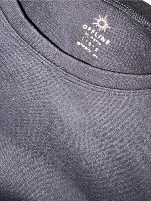 aerie Black Cropped T-Shirt thumbnail 2