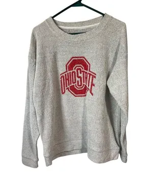 Ohio State Varsity Sweatshirt Gray & Red Large thumbnail 1