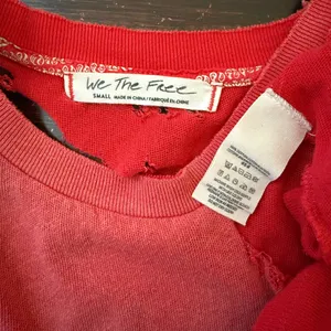 Free People Red Distressed Tshirt  thumbnail 5