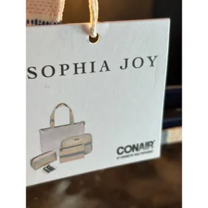 Sophia Joy Conair Clear Tote Bag Set Striped Organizer Travel Kit A30191 thumbnail 2