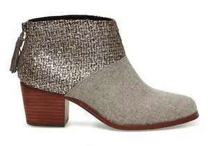 Toms Leila Wool‎ Felt Ankle Boots Size 8 A30 thumbnail 1