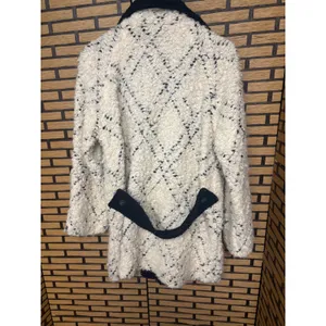 Free People White And‎ Black Boucle Coat Size XS thumbnail 2