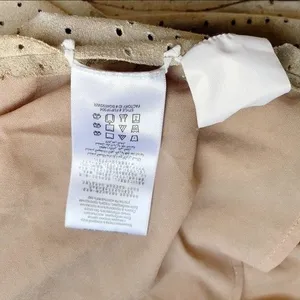 BCBGMAXAZRIA Caralyn Top Size Small Faux Suede Perforated Peplum Y2K Beige thumbnail 10