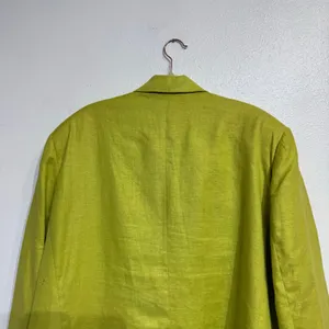 David N Lime Green Vintage Linen Blend Blazer Jacket Sz 20 thumbnail 10