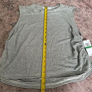 NWT Frame striped black white muscle tank‎ tie cinches large relaxed fit basic thumbnail 8
