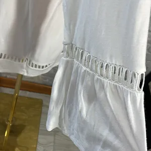 Cyrus White Crochet Accent Blouse thumbnail 3
