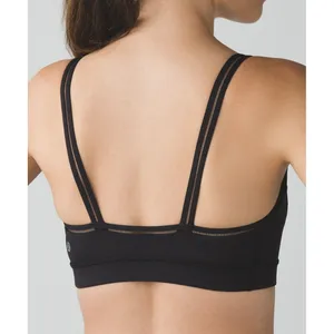 Lululemon Size 6 Straight Up Sports Bra Black Luxtreme Wicking Stretch Yoga Logo thumbnail 2