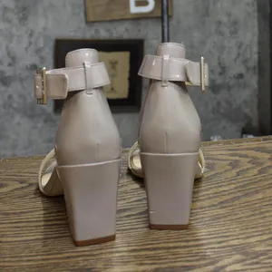 Calvin Klein Womens Vintage Strap Block Heels Sand Brown / Mink 6M thumbnail 4