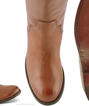Frye Marissa Medallion inside zip Tall boot Color: Cognac Size 8.5 NIB thumbnail 2