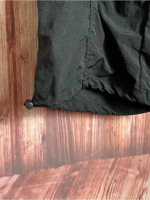 No Boundaries Black Nylon Windbreaker Cargo Parachute Pants Size XS thumbnail 6