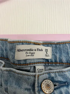 Abercrombie & Fitch Light Blue Straight-Leg Jeans thumbnail 5