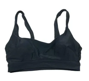 Aerie Bikini Top Scoop Neck Removable Cups Black M thumbnail 1