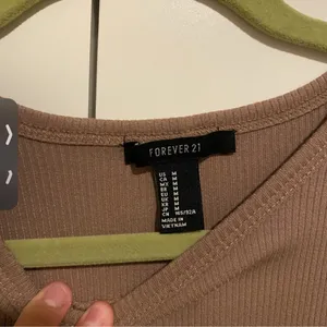Forever 21 Taupe Short Sleeve Bodysuit thumbnail 2
