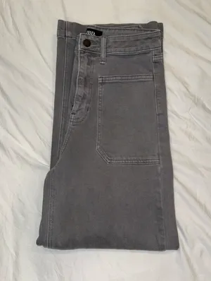 Just Black Denim Jeans High Rise Wide Leg Gray Denim 27 thumbnail 5
