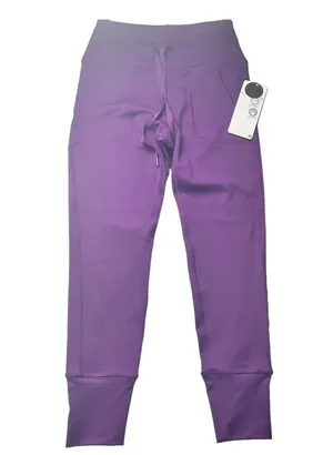 Layer 8 Women's Drawstring Purple Athletic Sporty Workout Joggers Sz XS thumbnail 1
