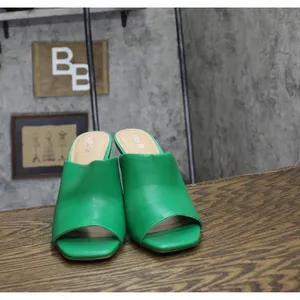 Bar III Womens Heeled Cherr Slide Sandals 10015330500 Green 9M thumbnail 3