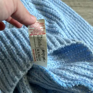 Nasty gal blue cropped cardigan sweater thumbnail 3