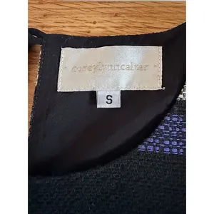 Corey Lynn Calter Anthropologie Woven Striped Peplum Sleeveless Blouse Green S thumbnail 4