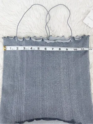 FREE PEOPLE Intimately Better This‎ Way Cami Gray Medium Large Strappy Tank New thumbnail 7