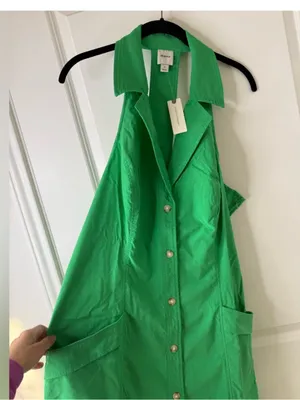 NWT Anthropologie The Amelia Collared Mini Dress by Maeve Green Sz XL thumbnail 15