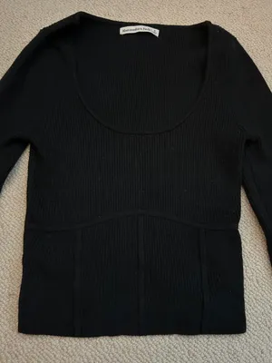 Abercrombie Long Sleeve Ribbed Corset Sweater thumbnail 2