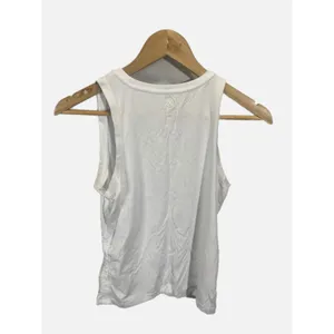 Lilly Pulitzer Tank Top Womens Medium White Luxletic Ruched Side Athletic Yoga thumbnail 4