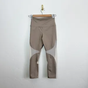ALO Yoga‎ | High Waisted Coast Yoga Capris Leggings in Gravel Tan thumbnail 3