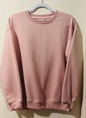 Dusty Rose Pink Oversized Crewneck Sweatshirt | Size Medium | Cozy Casual Lounge thumbnail 1