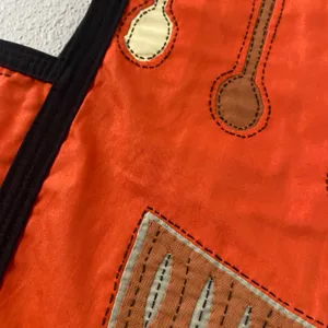 Vintage Handmade Vest Small Embroidered Patchwork Arty Bohemian Boho Retro thumbnail 4