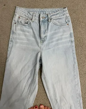 Top Shop light wash Straight Leg Jeans thumbnail 5
