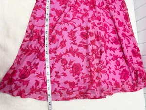 Urban Outfitters Pink Floral Mini Dress‎ Short Sleeve Lightweight size L thumbnail 10