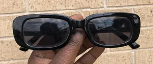 Retro Preppy Vintage 2000s Y2K Classic Black Square Rectangle Sunglasses Goth Academia #whimsygoth #boho #minimalist #grunge #streetwear thumbnail 1