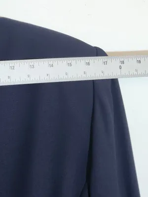 Le Suit Navy Gold Button Blazer with Removable Pocket Square Size 16 NWT thumbnail 7