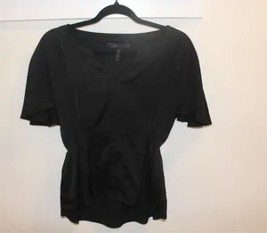 Vintage BCBG Black Silk Blouse thumbnail 1