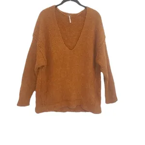 Free People Burnt Orange Alpaca Oversized Fuzzy Knit Sweater‎ Size Medium Women thumbnail 3