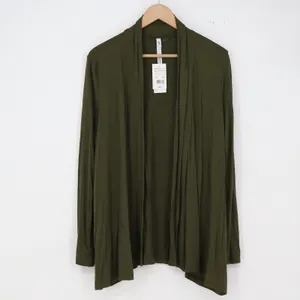NY Collection Cardigan Women 1X Olive Green Open Front New thumbnail 2