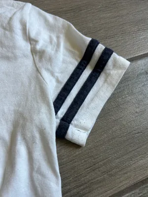 NFL cowboys White V-Neck Tee with Navy Star and Sleeve Stripes thumbnail 4