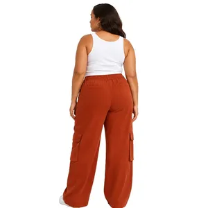 Time and Tru Womens Cargo Pants Size 18 Short Auburn Sun Drawstring Wide Leg thumbnail 5