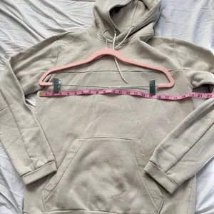 Adidas Beige Oversized Pullover Hoodie Size S thumbnail 6