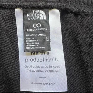 The North Face High Rise Black Women’s Jogger Sweatpants Size Medium Black Logo thumbnail 5
