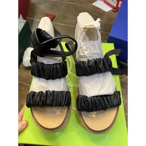 SAM EDELMAN Womens Black Kerin Tie Ankle Platform Leather Espadrille Shoes 7 thumbnail 3
